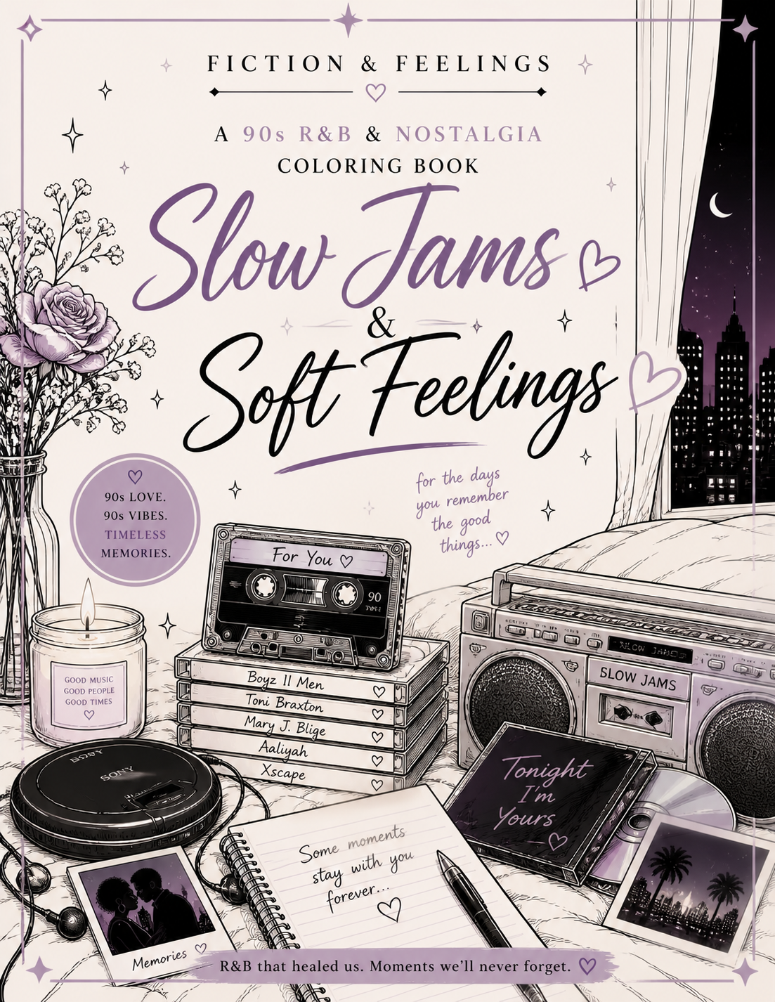 Slow Jams & Soft Feelings: A 90s R&B Coloring Experience