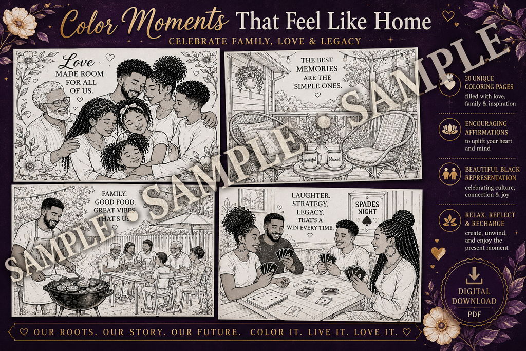Rooted In Grace — A Coloring Experience for Rest, Reflection & Black Joy